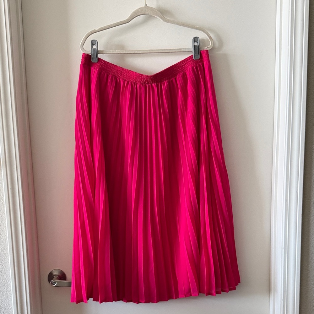 NWOT A New Day High-Rise MIDI Slip Pleated A-Line Skirt